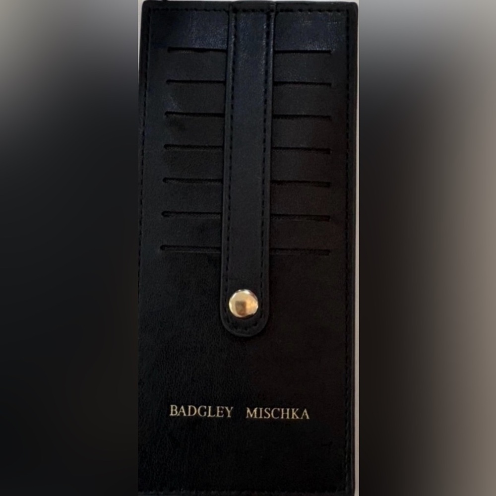 Badgley Mischka Black Card Organizer